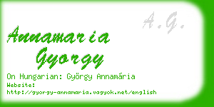 annamaria gyorgy business card